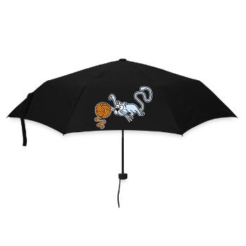Chat jouant avec une balle - Parapluie standard - noir - Devant