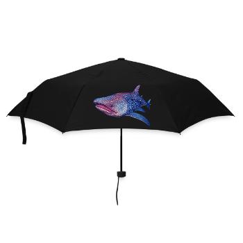 Ein schöner Lila Walhai als Blickfang - Regenschirm (klein) - Schwarz - Vorne