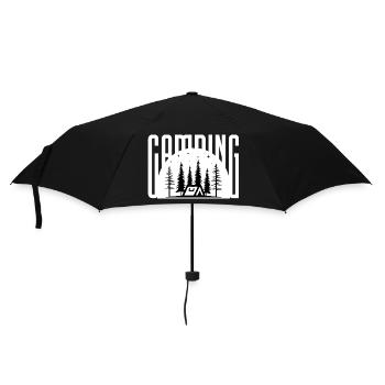 Camping Tent Night Forest - Umbrella (small) - black - Front