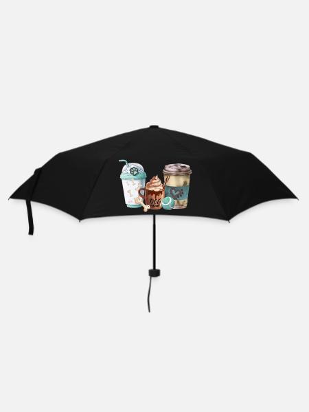 Dog moms love coffee - Umbrella (small) - black