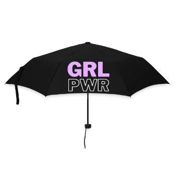 Girl Power Modern - Regenschirm (klein) - Schwarz - Vorne