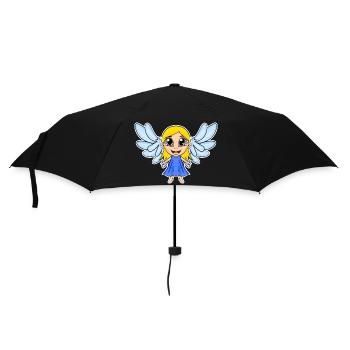 Ailes de fille d’ange - Parapluie standard - noir - Devant