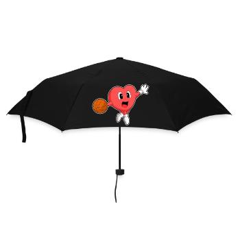 Heart Basketball Player Basketball - Umbrella (small) - black - Front