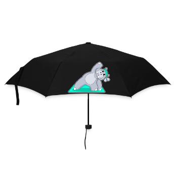 Hippopotamus Yoga Gymnastique - Parapluie standard - noir - Devant