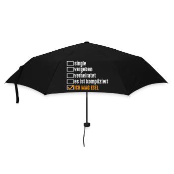 Beziehungsstatus Esel - Regenschirm (klein) - Schwarz - Vorne