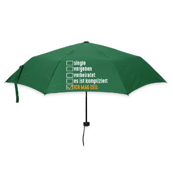 Beziehungsstatus Esel - Regenschirm (klein) - Flaschengrün - Vorne