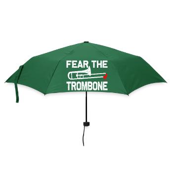 trombone, trombonist, wind orchestra, brass band - Umbrella (small) - bottlegreen - Front