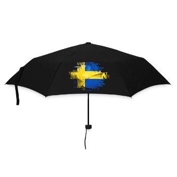 Schweden Schweden Flagge national norden skandinavia - Regenschirm (klein) - Schwarz - Vorne