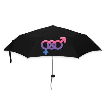 LGBTQ Pride Month - Bisexual Sign - Umbrella (small) - black - Front