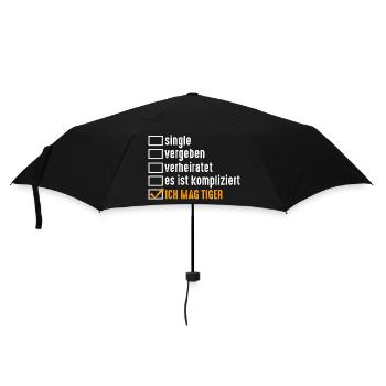 Tiger Motiv - Regenschirm (klein) - Schwarz - Vorne