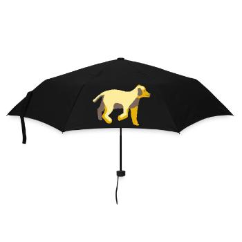 Hund - Regenschirm (klein) - Schwarz - Vorne
