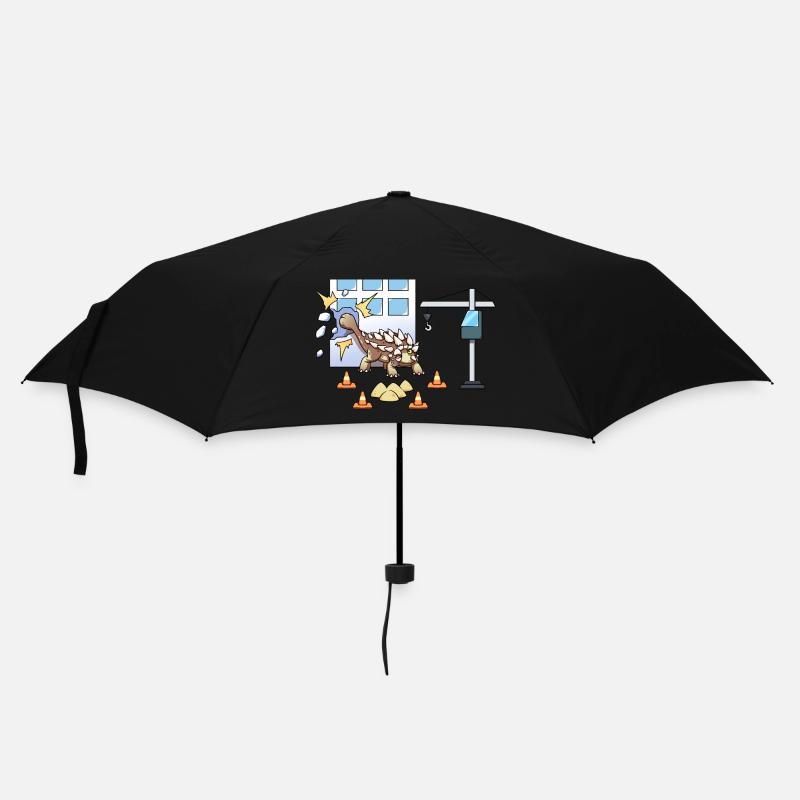 Cool Ankylosaurus Construction Site Crane Dino - Umbrella (small) - black
