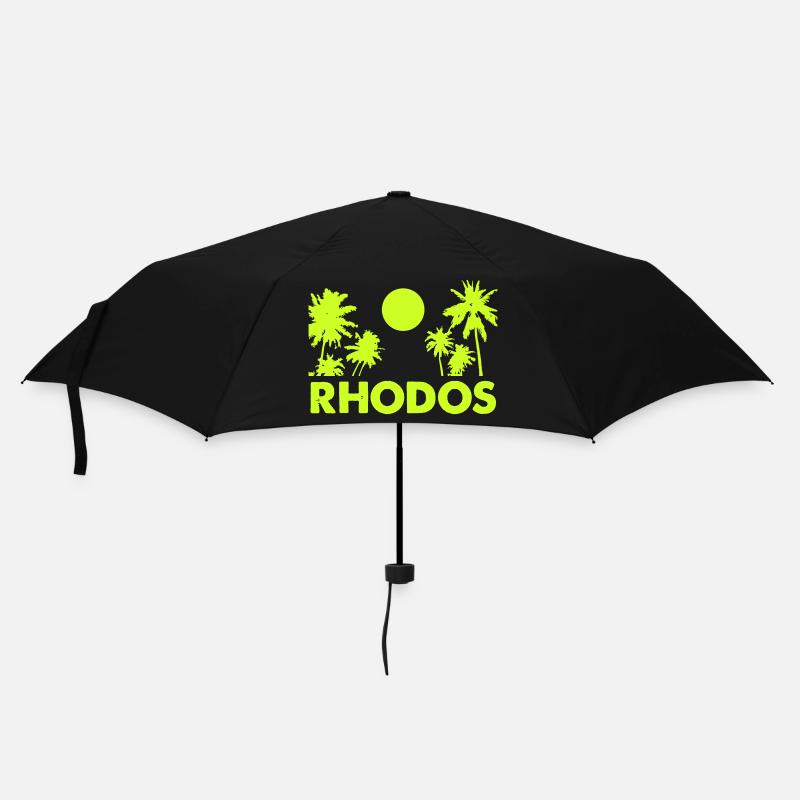 rhodos - Regenschirm (klein) - Schwarz
