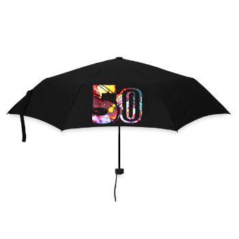 Geburtstag 50 Jahre alt Vintage Retro Lustig 1973 - Regenschirm (klein) - Schwarz - Vorne