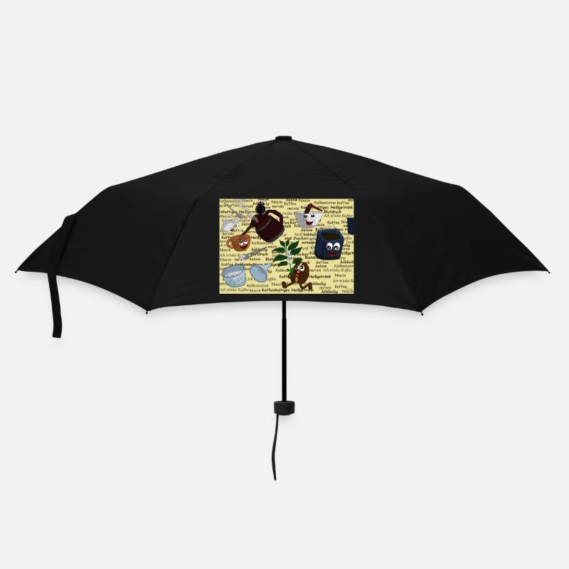 Der Kreislauf des Kaffees - Regenschirm (klein) - Schwarz