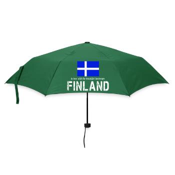 Finnland Finland - Regenschirm (klein) - Flaschengrün - Vorne
