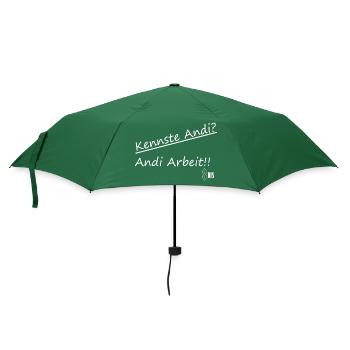 Kennste Andi? Andi Arbeit!! - Regenschirm (klein) - Flaschengrün - Vorne