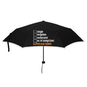 Taubenzüchter Brieftaube Tauben - Regenschirm (klein) - Schwarz - Vorne