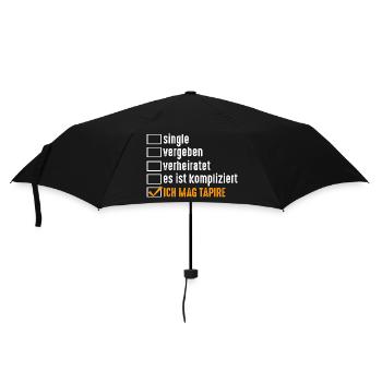 Tapir - Regenschirm (klein) - Schwarz - Vorne