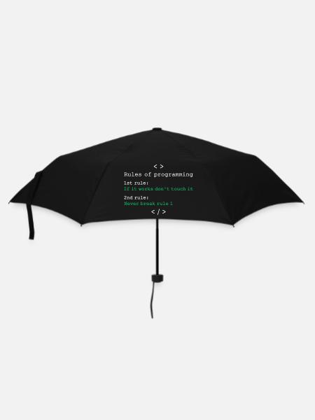 Regeln der Programmierung - Regenschirm (klein) - Schwarz