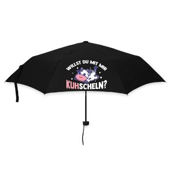 Kuh Bauernhof Kuhbauer Landwirt Rind Kühe - Regenschirm (klein) - Schwarz - Vorne