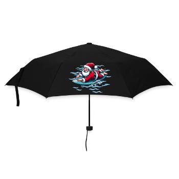 Père Noël surf - Parapluie standard - noir - Devant