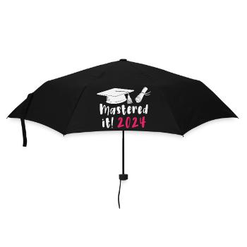 Gemeistert 2024 Master Abschluss Graduiert 2024 - Regenschirm (klein) - Schwarz - Vorne