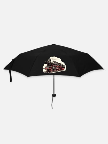 Illustration of a classic steam locomotive - Umbrella (small) - black