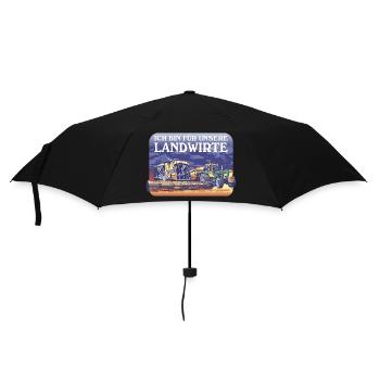 ICH BIN FÜR UNSERE LANDWIRTE BAUERNPROTEST BAUERN - Regenschirm (klein) - Schwarz - Vorne