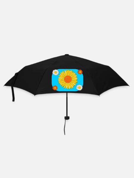 Gerbera on turquoise - Umbrella (small) - black