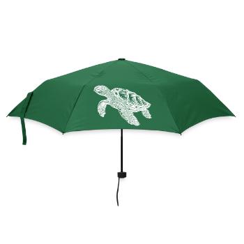 Elegante schwimmende Schildkröten für Taucher - Regenschirm (klein) - Flaschengrün - Vorne