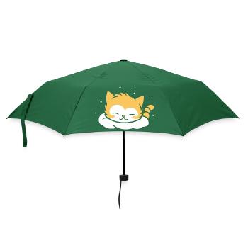 Baby Sleeping Cat - Umbrella (small) - bottlegreen - Front