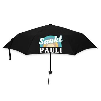 Sankt Pauli Hamburg Heimat Moin Paulianer - Regenschirm (klein) - Schwarz - Vorne