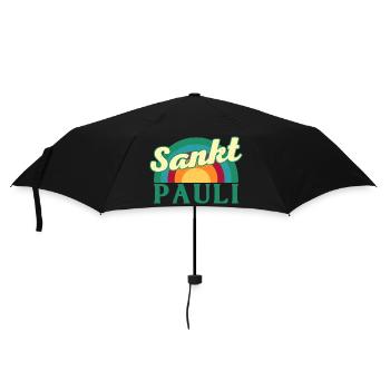 Sankt Pauli Hamburg Heimat Moin Paulianer - Regenschirm (klein) - Schwarz - Vorne