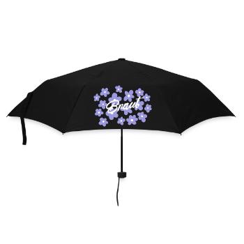 Team Braut JGA - Bride Squad - Regenschirm (klein) - Schwarz - Vorne