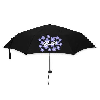 Team Braut JGA - Bride Squad - Regenschirm (klein) - Schwarz - Vorne