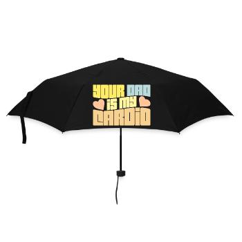Dein Vater ist mein Cardio-lustiger Vater-Muttertag - Regenschirm (klein) - Schwarz - Vorne