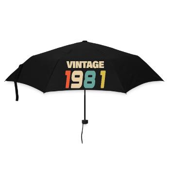 1981 Vintage Retro Classic 1981 - Umbrella (small) - black - Front