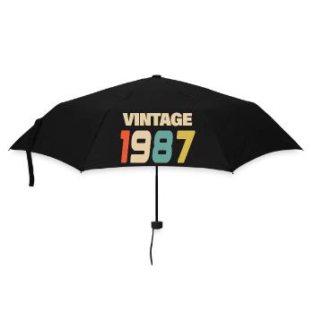 1987 Vintage Retro Classique 1987 - Parapluie standard - noir - Devant