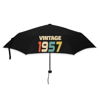 1957 Vintage Retro Classique 1957 - Parapluie standard - noir - Devant