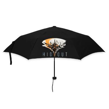 hideout - Regenschirm (klein) - Schwarz - Vorne