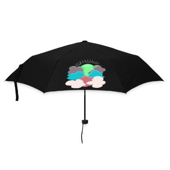 Sun behind the clouds - Umbrella (small) - black - Front