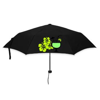Hawaiian Flowers - Umbrella (small) - black - Front