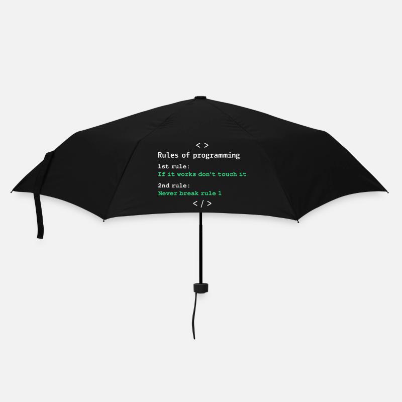 Regeln der Programmierung - Regenschirm (klein) - Schwarz