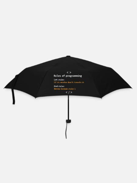 Regeln der Programmierung - Regenschirm (klein) - Schwarz