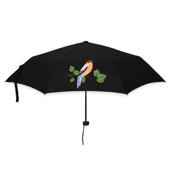 Colorful bird - Umbrella (small) - black - Front