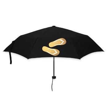 Slippers Flip Flops Gold Glamping Luxury Beach - Umbrella (small) - black - Front