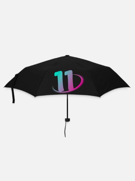 Numéro 11 multicolore - Parapluie standard - noir