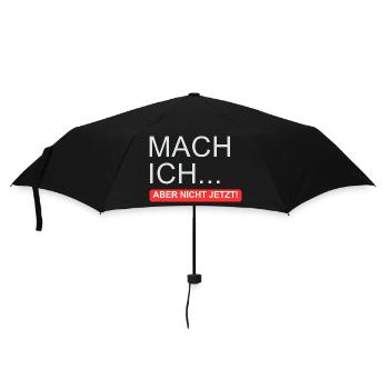 "I'll do it.. But not now" - Umbrella (small) - black - Front