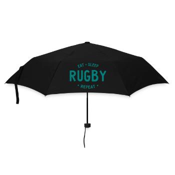 Manger dormir rugby répéter - Parapluie standard - noir - Devant